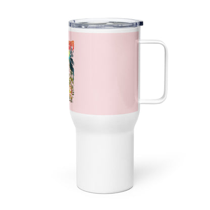 Travel mug with a handle