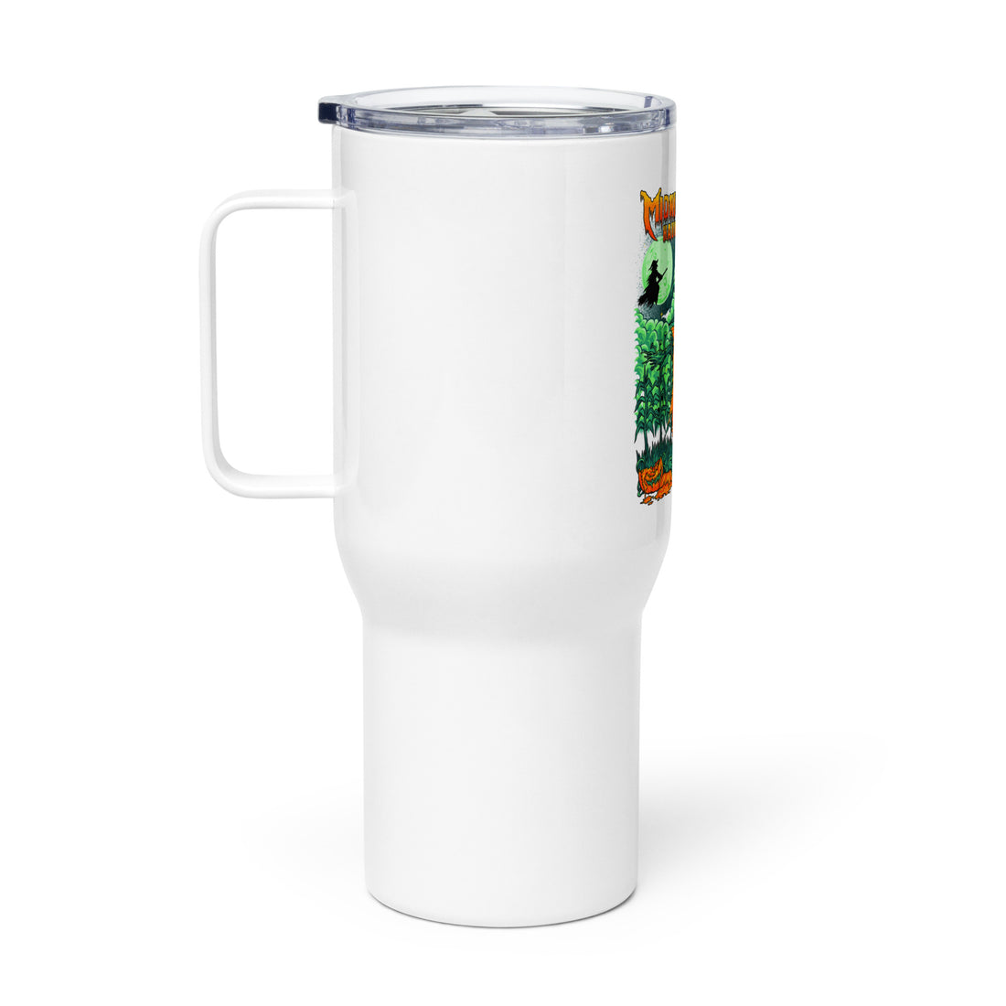 Travel mug with a handle