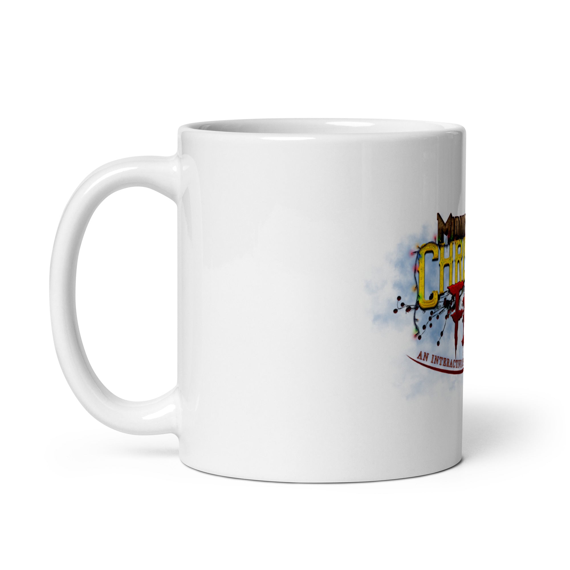 White glossy mug