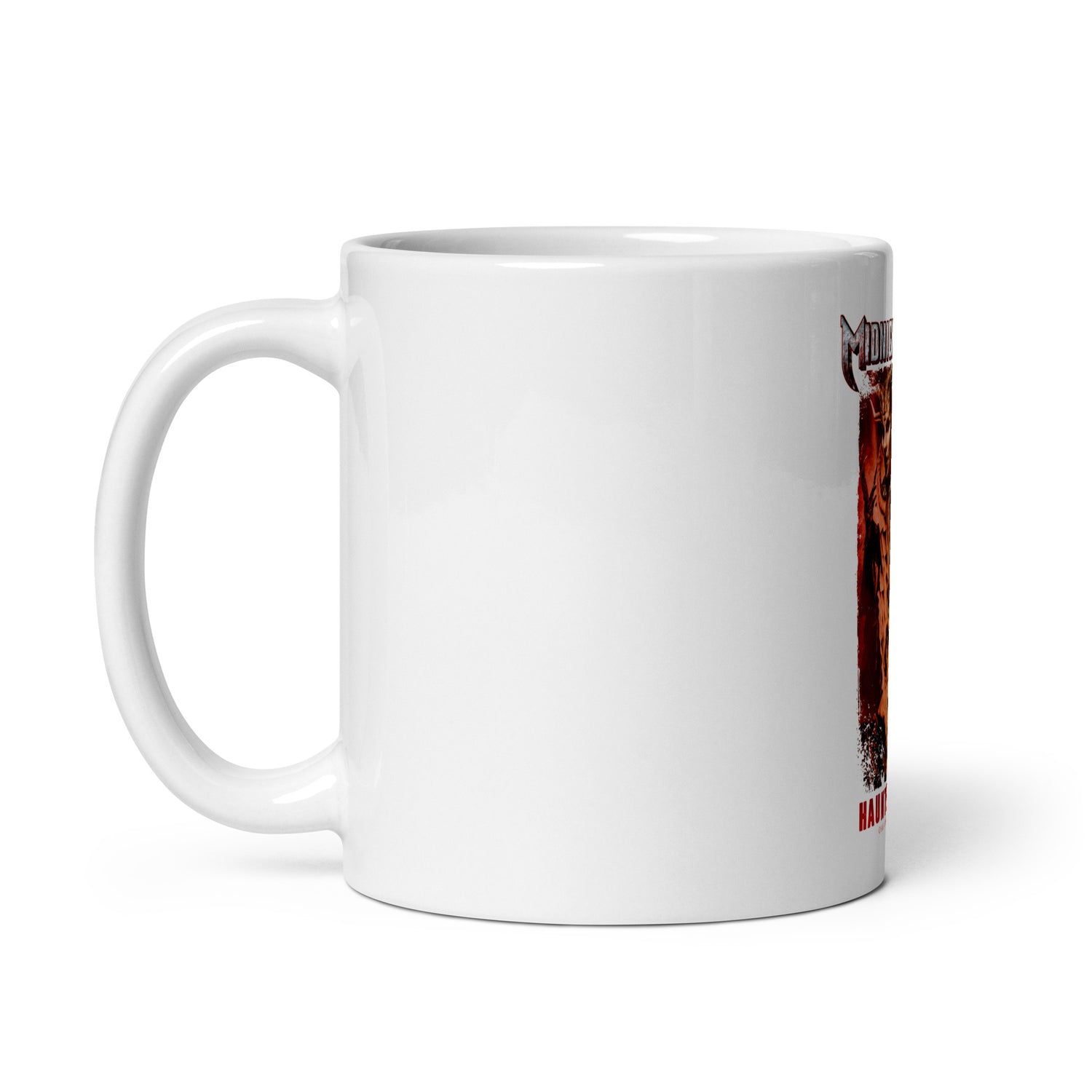 White glossy mug