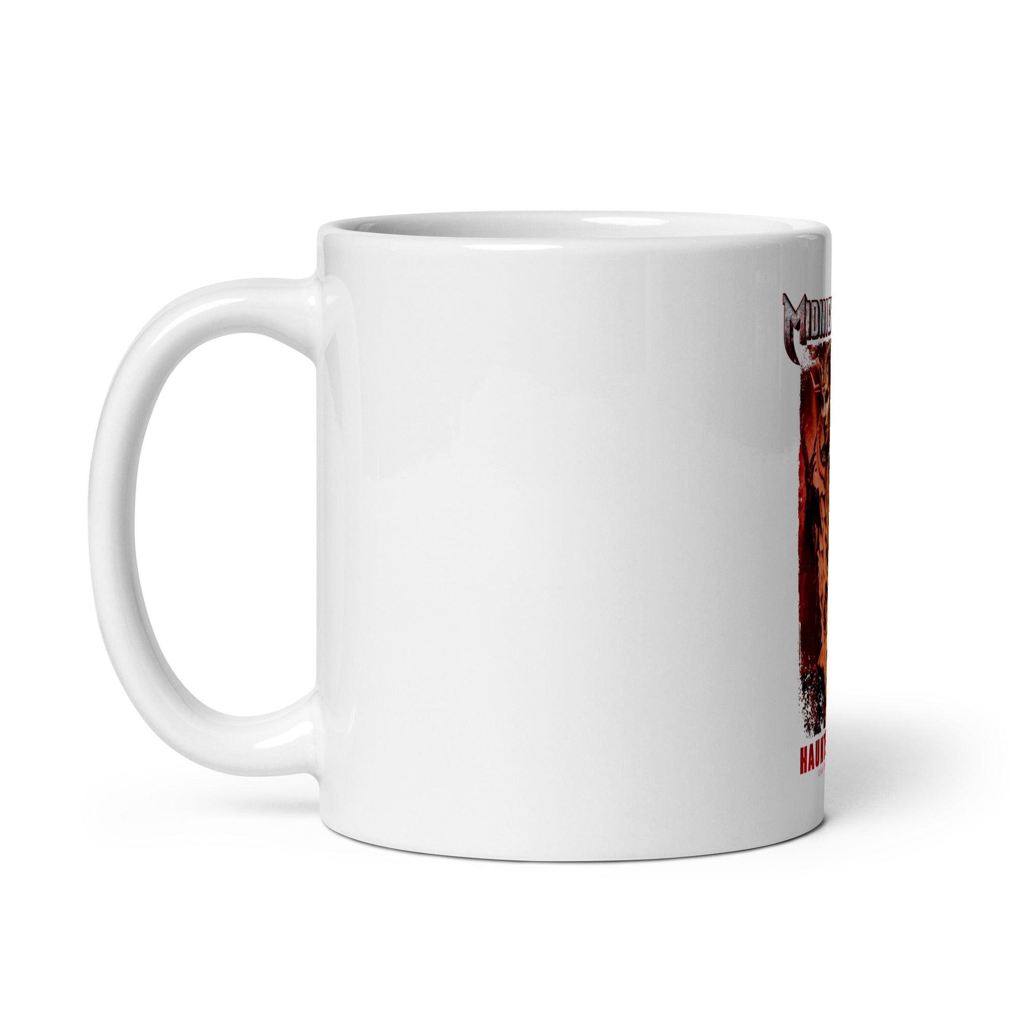 White glossy mug