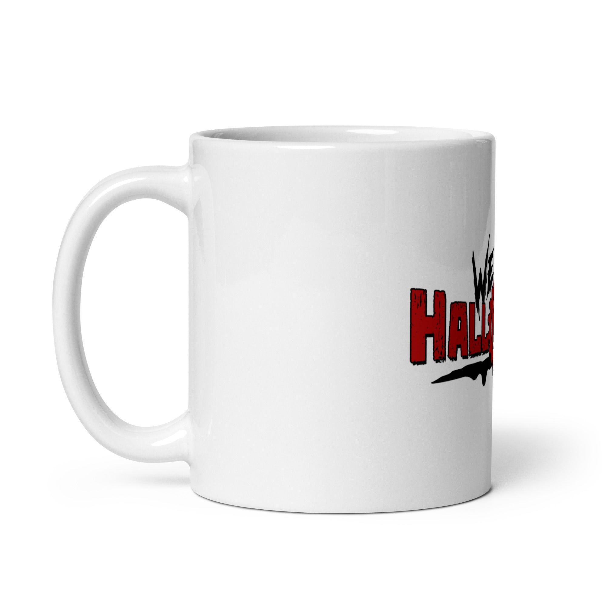 White glossy mug