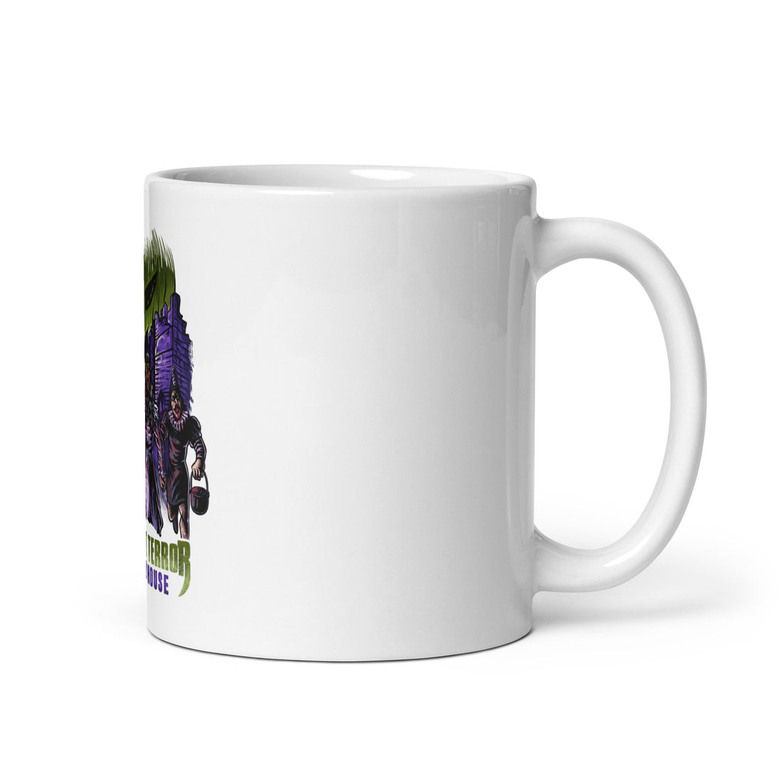 White glossy mug